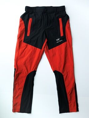 Arc'teryx VINTAGE 90s Hiking Pant Red and Black Colourblock - Size Small